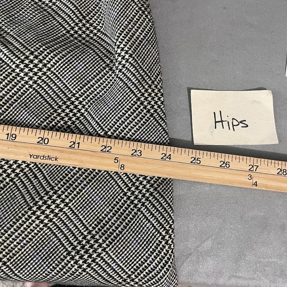 Chaps Size 16 Houndstooth Wool Flare Skirt Office Academia Y2K Twee Equestrian - Picture 9 of 10